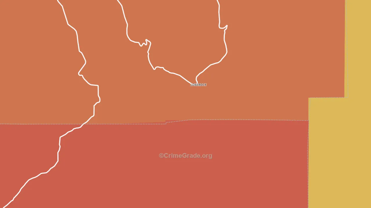 Lonerock, OR Map of Assault Rates