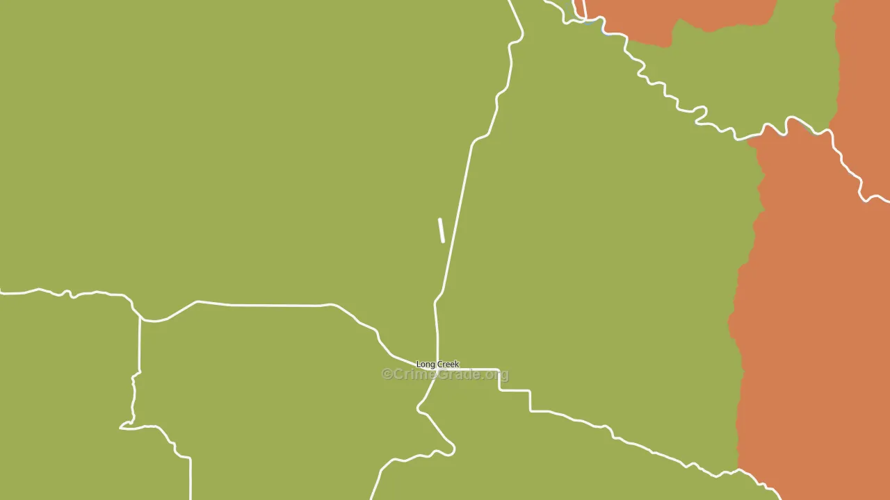 Long Creek, OR Map of Assault Rates