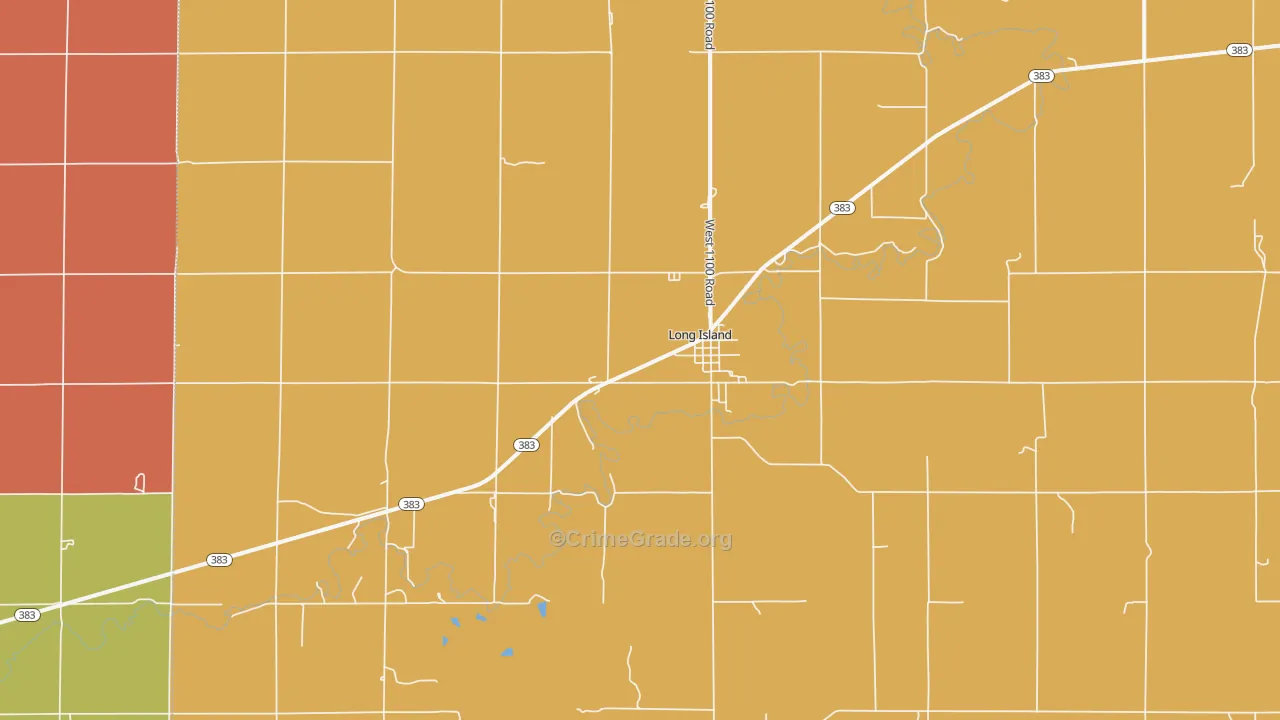 Long Island, KS Map of Assault Rates