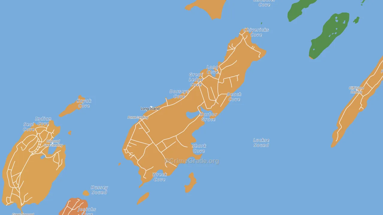 Long Island, ME Map of Assault Rates