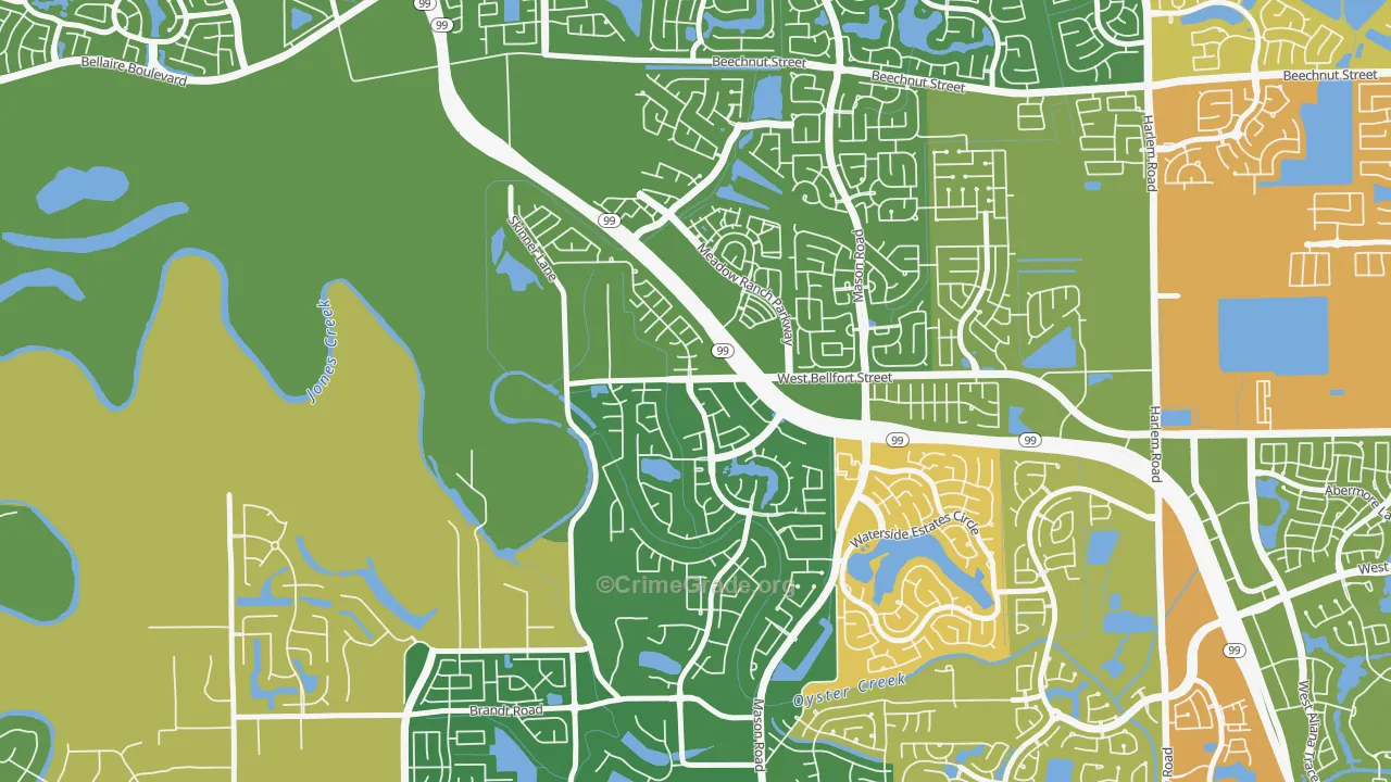 Long Meadow Farms, Richmond, TX Map of Assault Rates