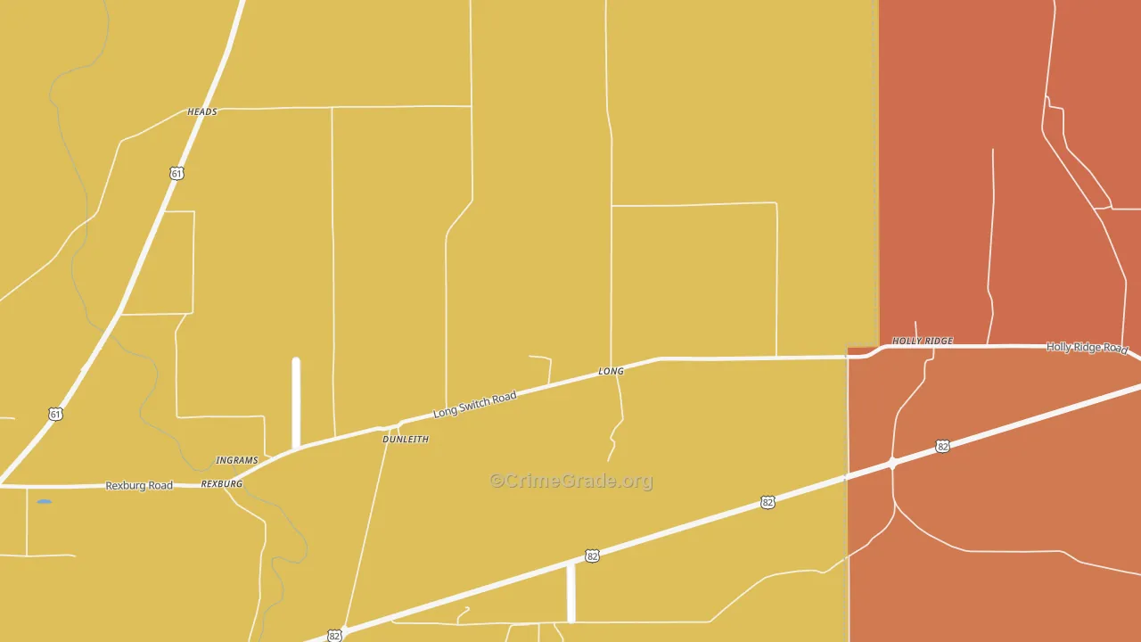 Long, MS Map of Assault Rates