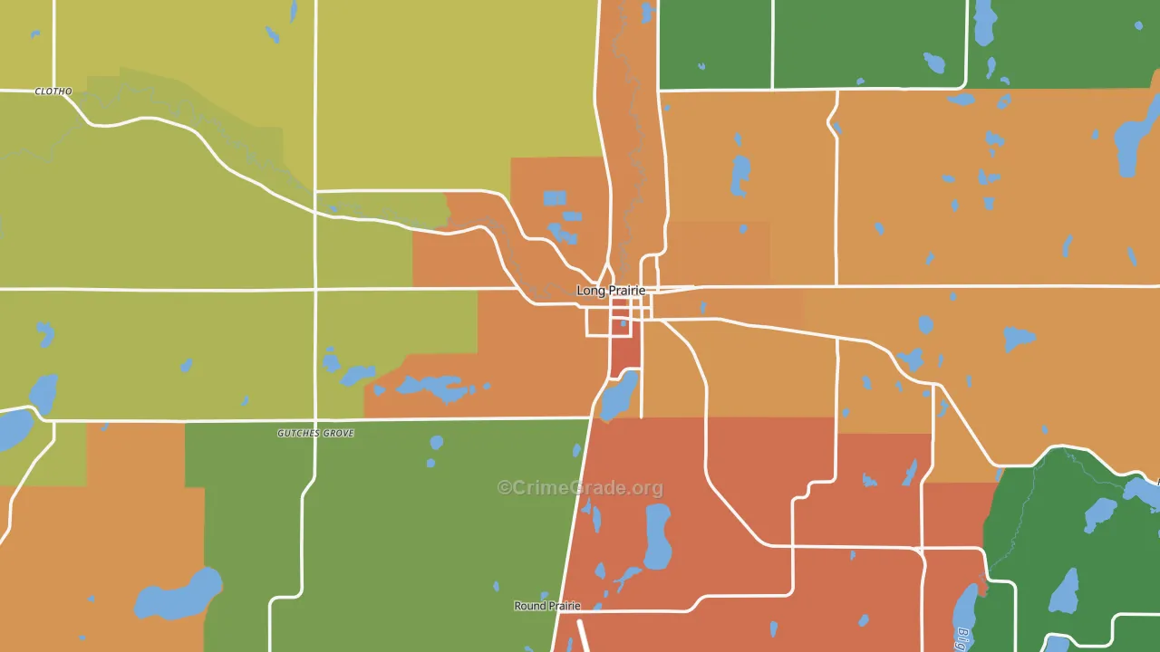 Long Prairie, MN Map of Assault Rates