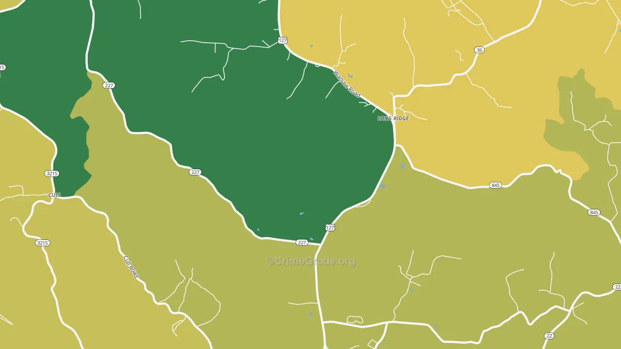 Long Ridge, KY Map of Assault Rates