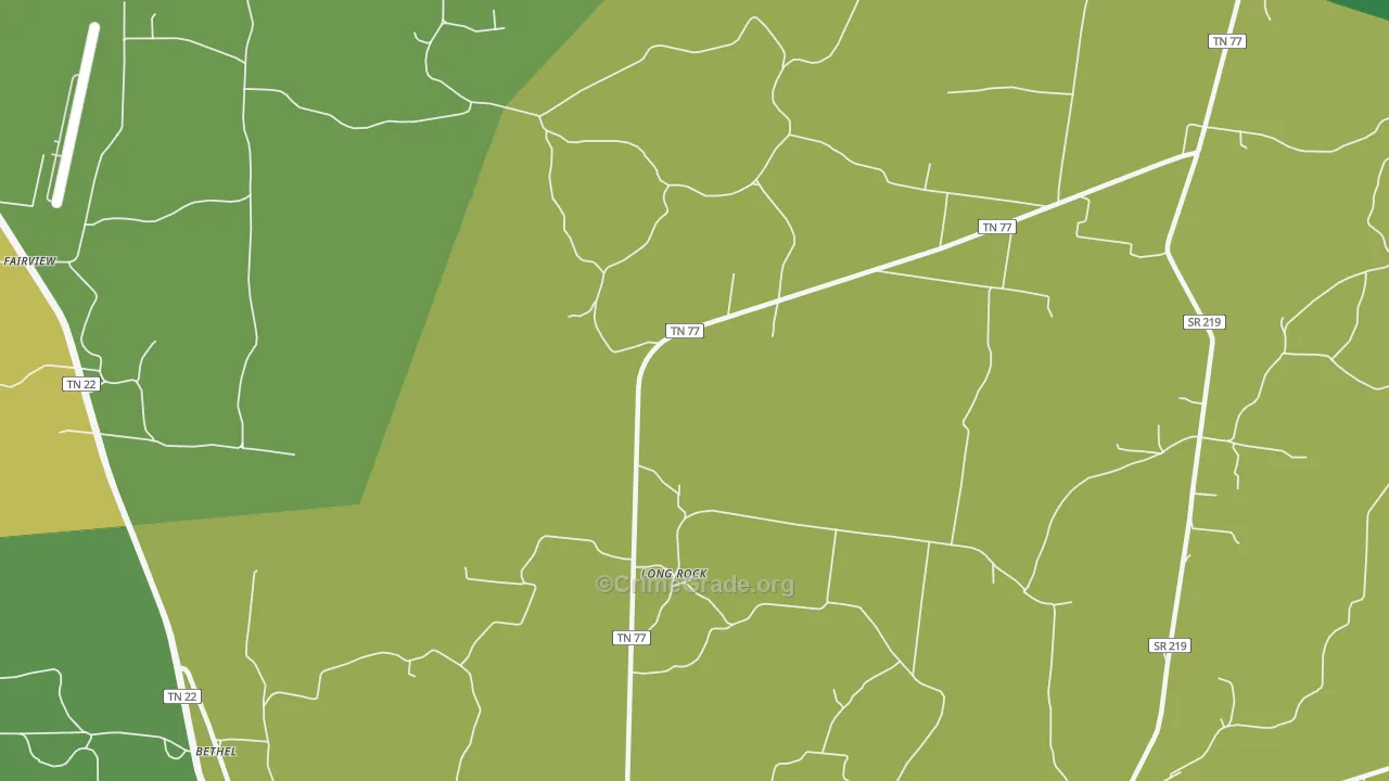 Long Rock, TN Map of Assault Rates