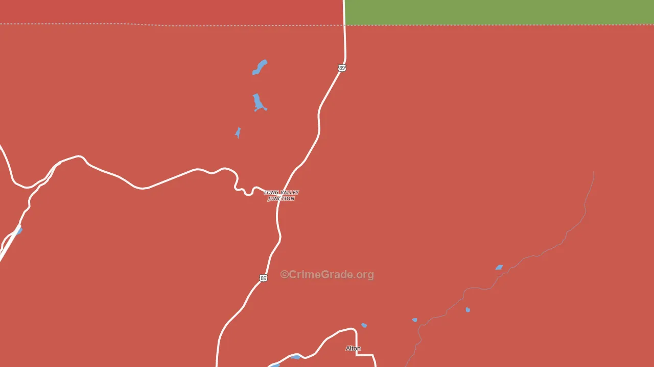 Long Valley Junction, UT Map of Assault Rates