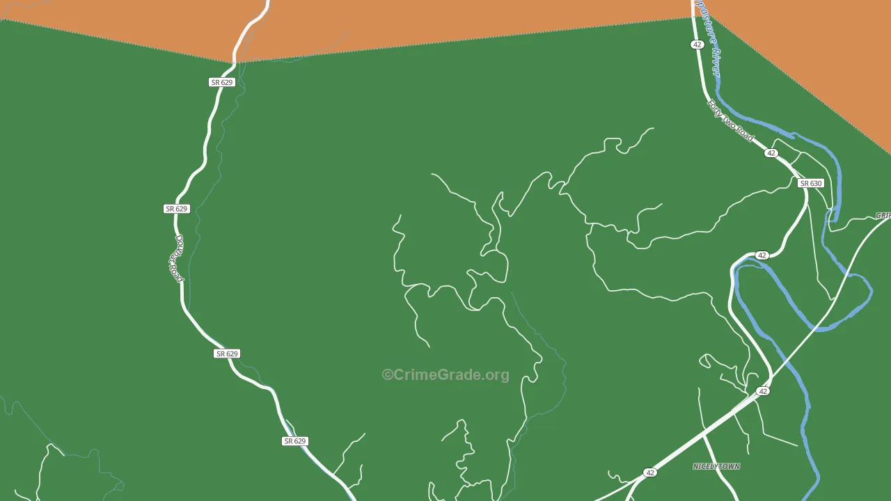 Longdale, VA Map of Assault Rates
