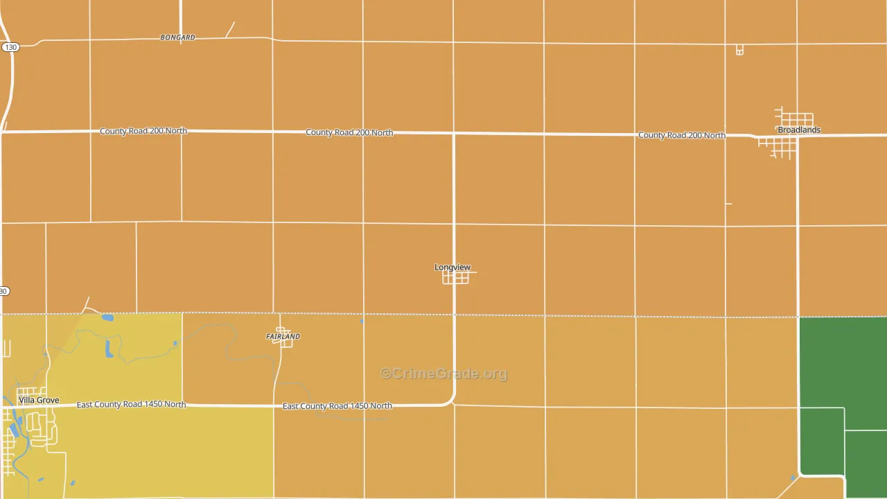 Longview, IL Map of Assault Rates