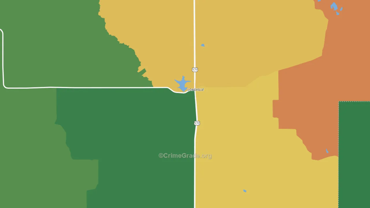 Longville, LA Map of Assault Rates
