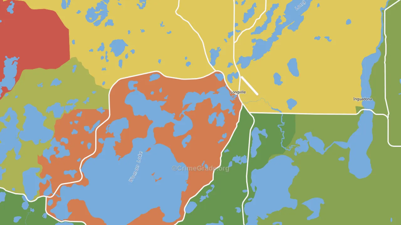 Longville, MN Map of Assault Rates