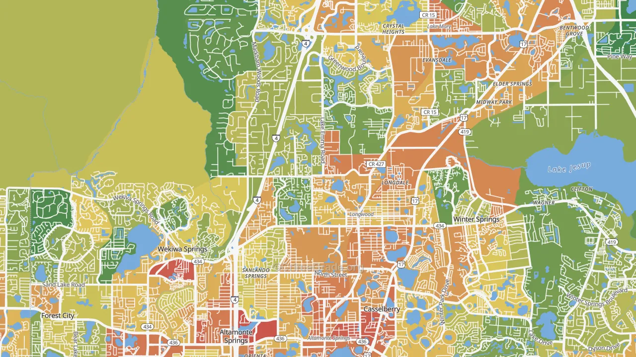 Longwood, FL Map of Assault Rates