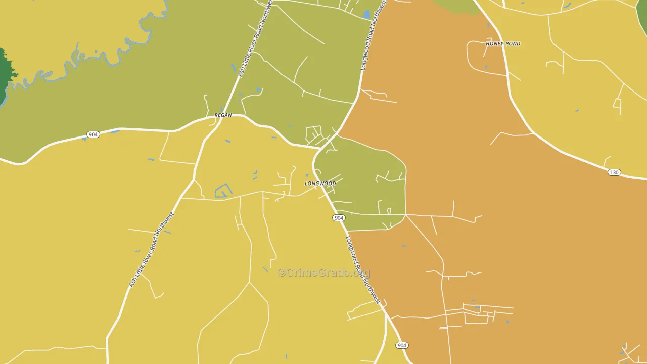 Longwood, NC Map of Assault Rates