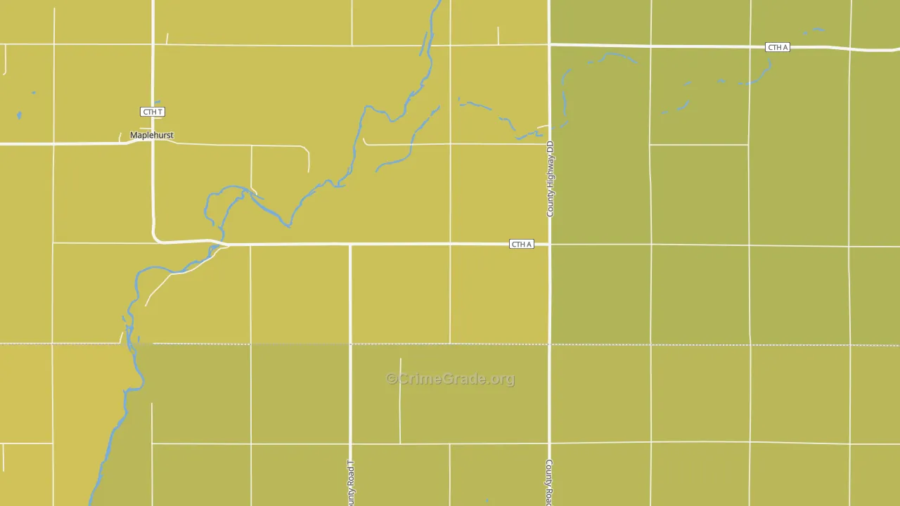 Longwood, WI Map of Assault Rates