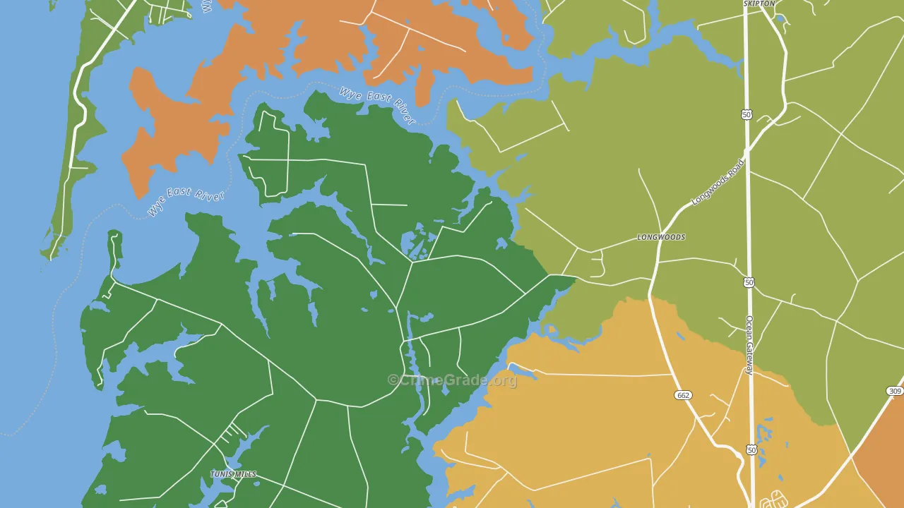 Longwoods, MD Map of Assault Rates