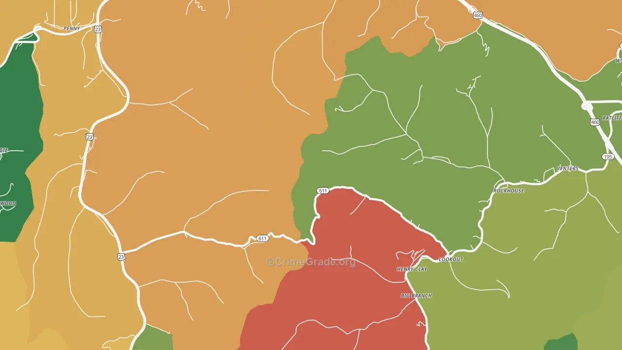 Lookout, KY Map of Assault Rates