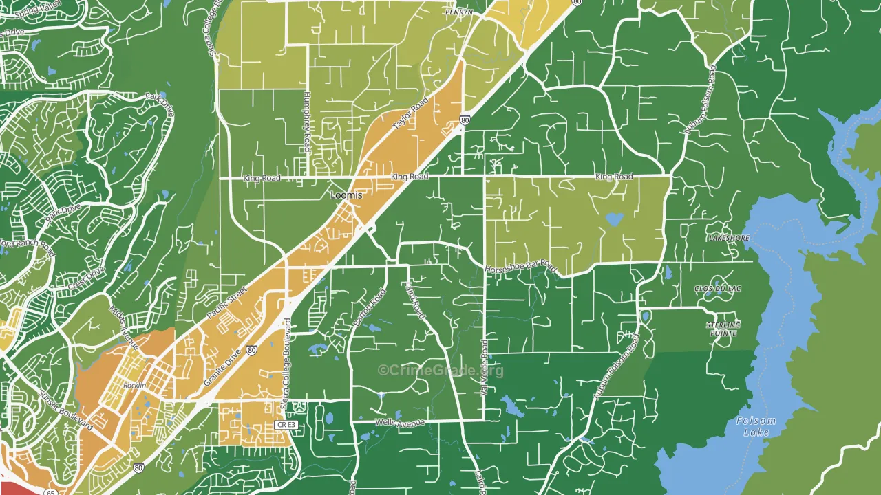 Loomis, CA Map of Assault Rates