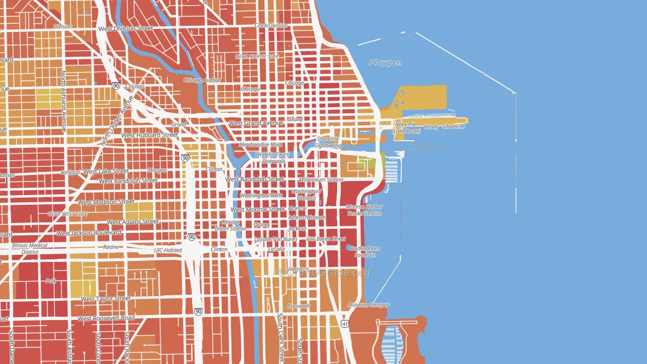 Loop, Chicago, IL Map of Assault Rates