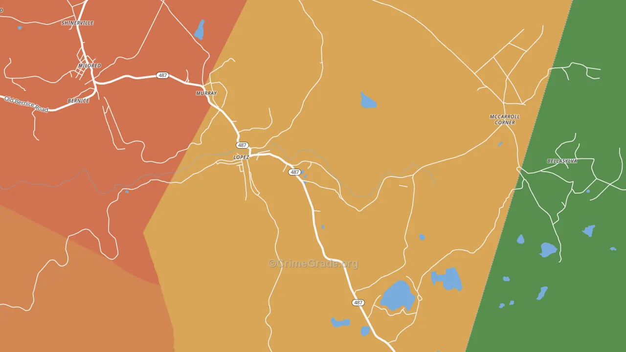 Lopez, PA Map of Assault Rates