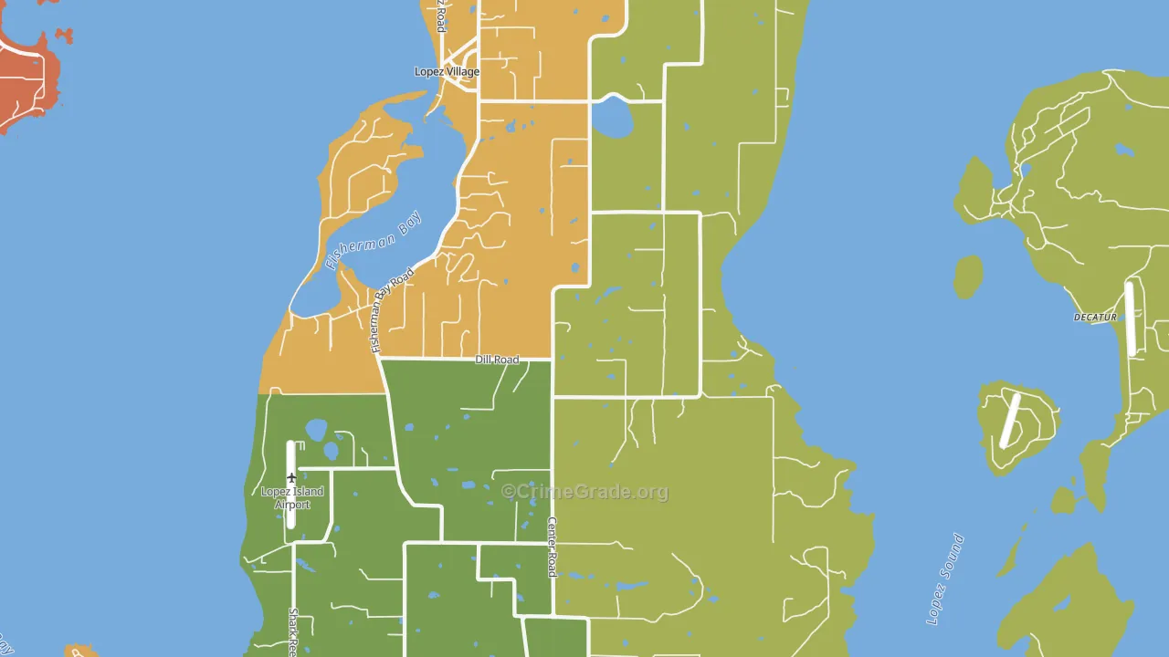 Lopez, WA Map of Assault Rates