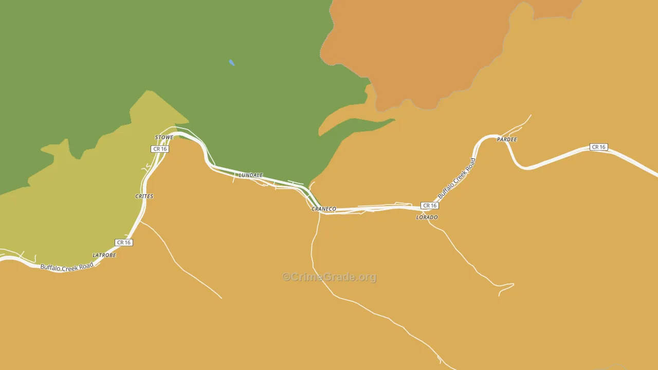 Lorado, WV Map of Assault Rates