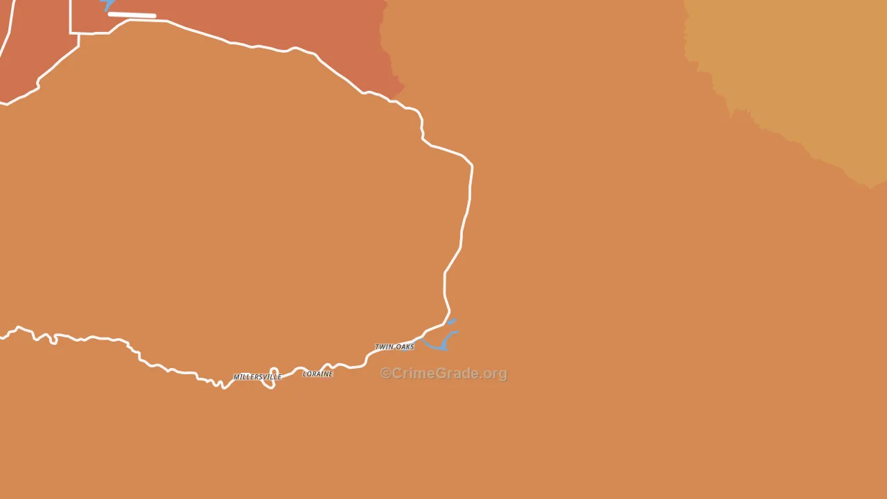 Loraine, CA Map of Assault Rates