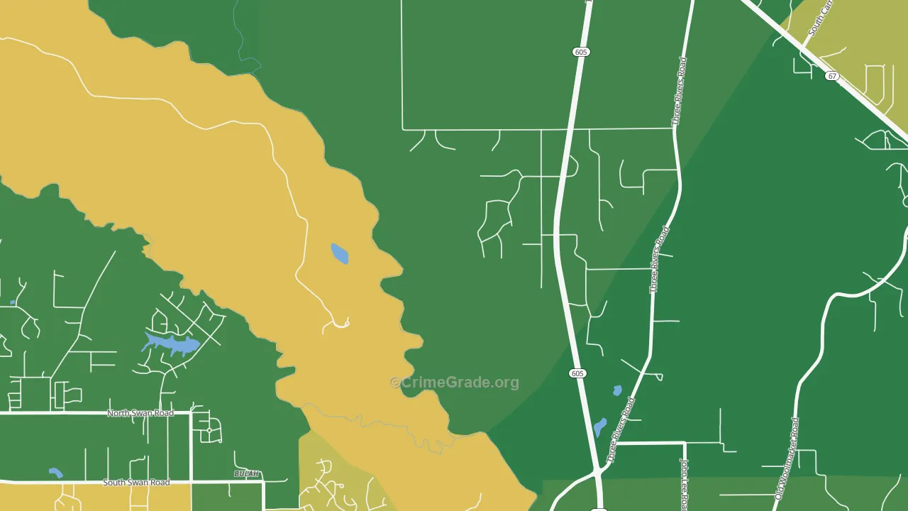 Loraine, MS Map of Assault Rates