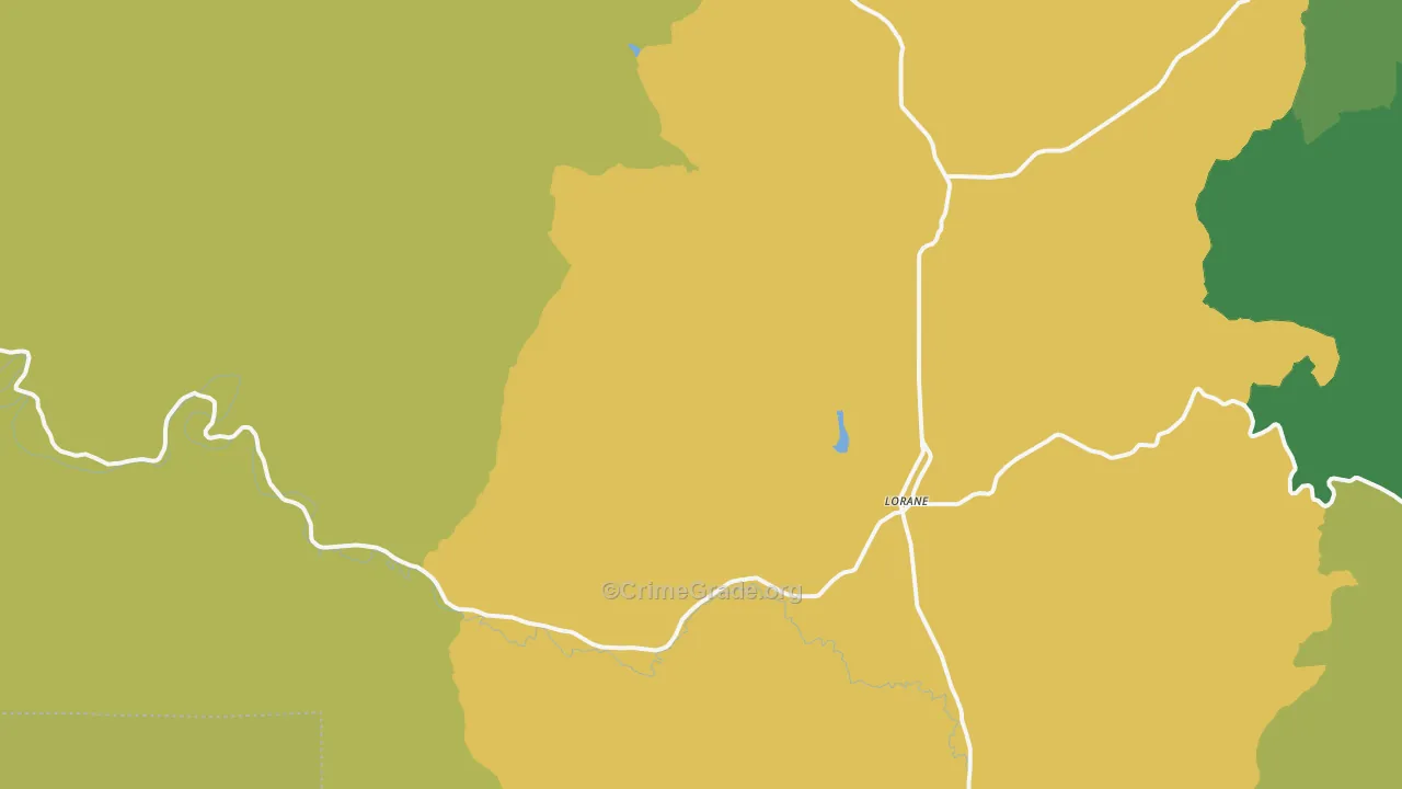 Lorane, OR Map of Assault Rates