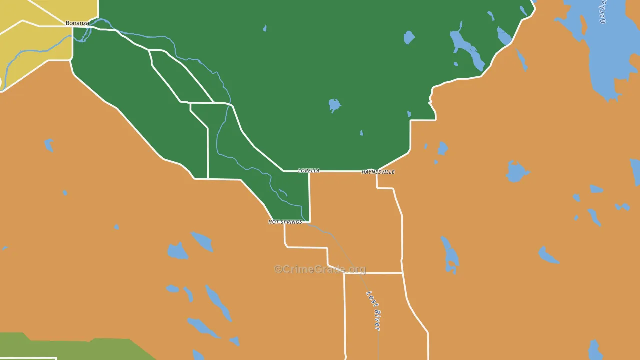 Lorella, OR Map of Assault Rates