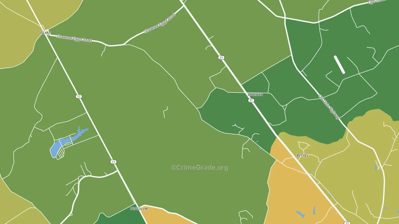 Lorenzo, GA Map of Assault Rates