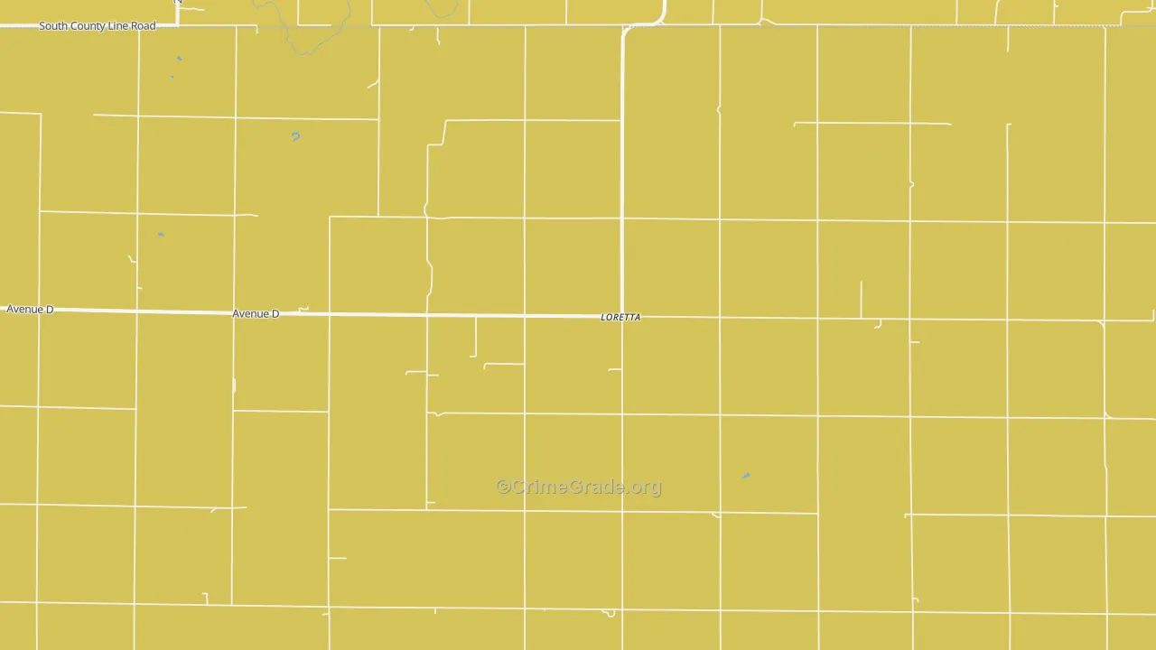 Loretta, KS Map of Assault Rates