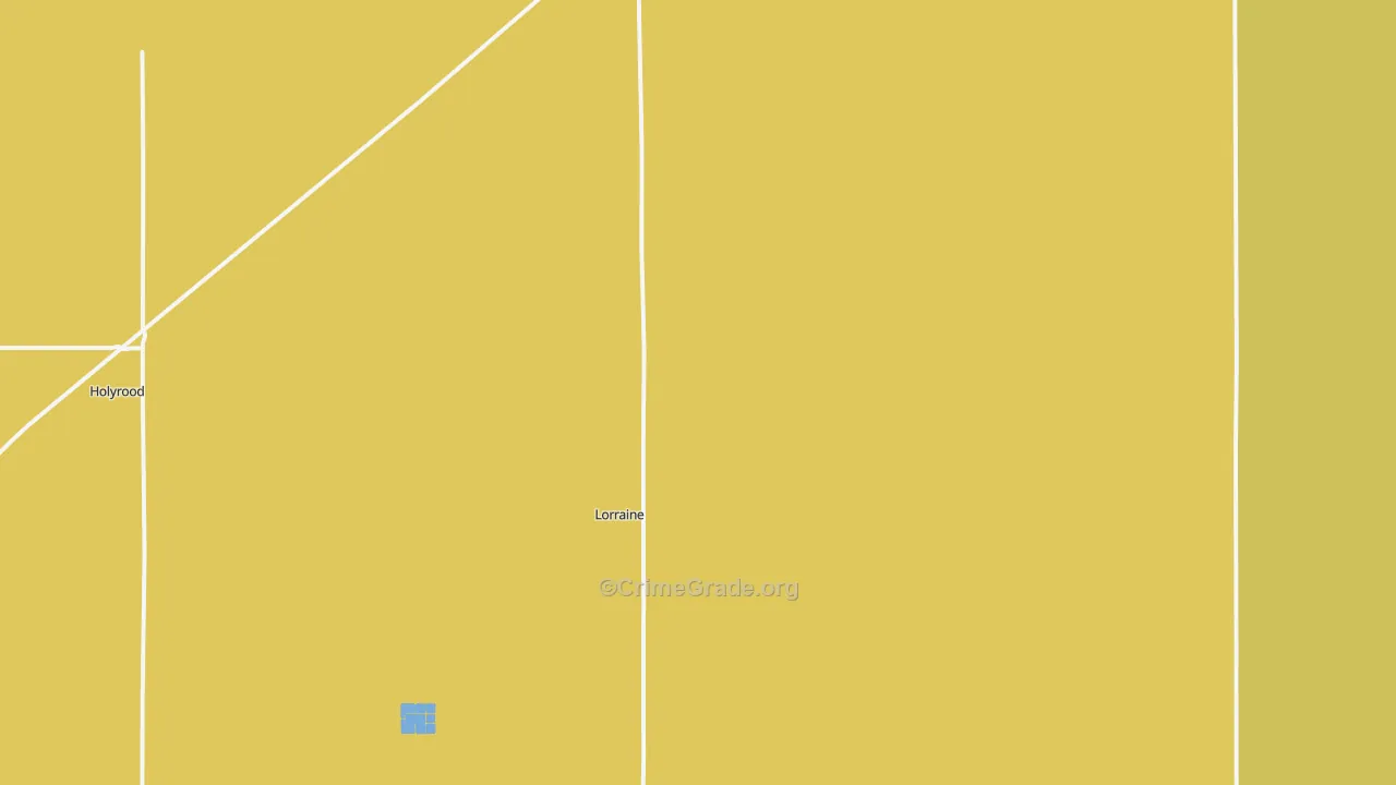 Lorraine, KS Map of Assault Rates