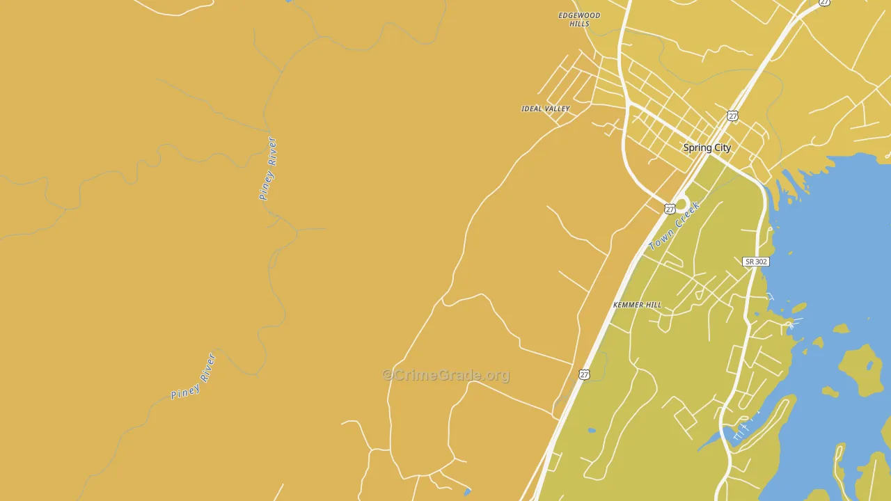 Lorraine, TN Map of Assault Rates