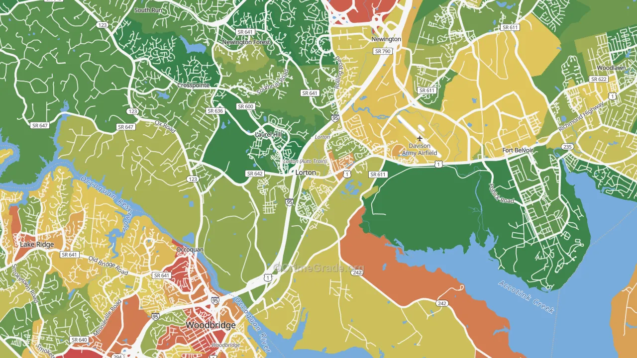 Lorton, VA Map of Assault Rates