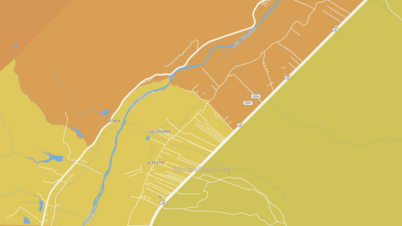 Los Luceros, NM Map of Assault Rates