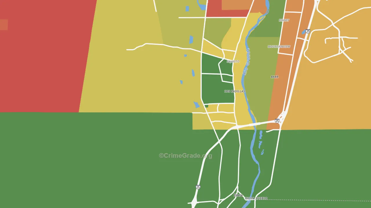 Los Padillas, NM Map of Assault Rates