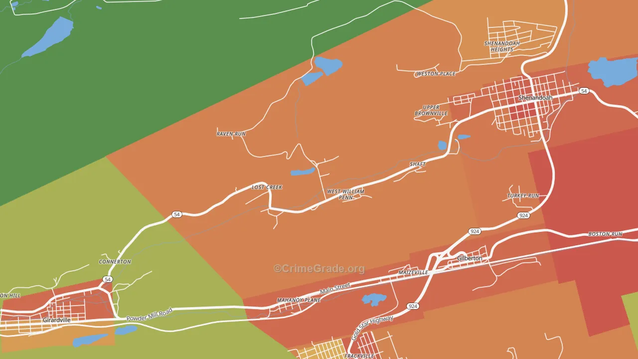 Lost Creek, PA Map of Assault Rates