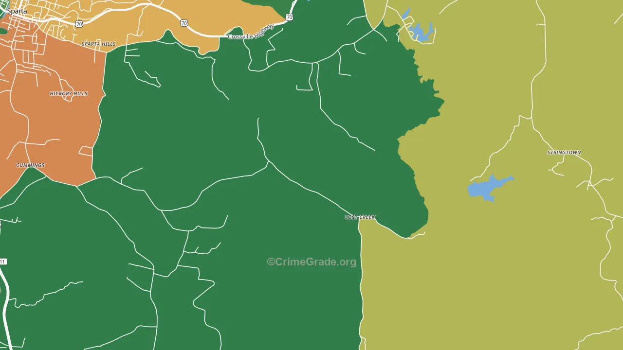 Lost Creek, TN Map of Assault Rates