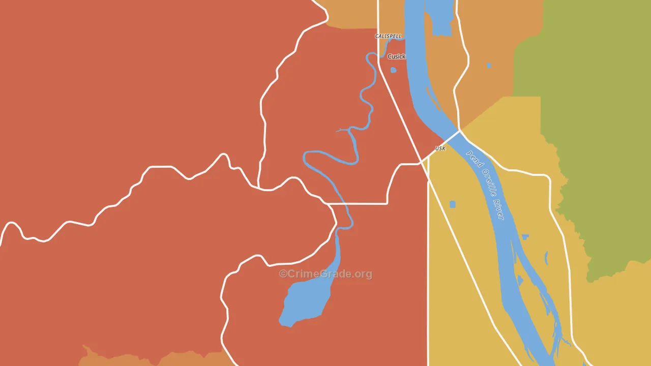 Lost Creek, WA Map of Assault Rates