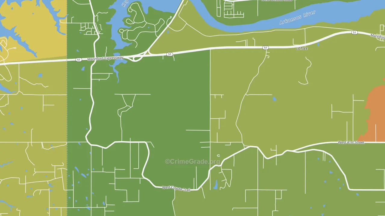 Lotsee, OK Map of Assault Rates