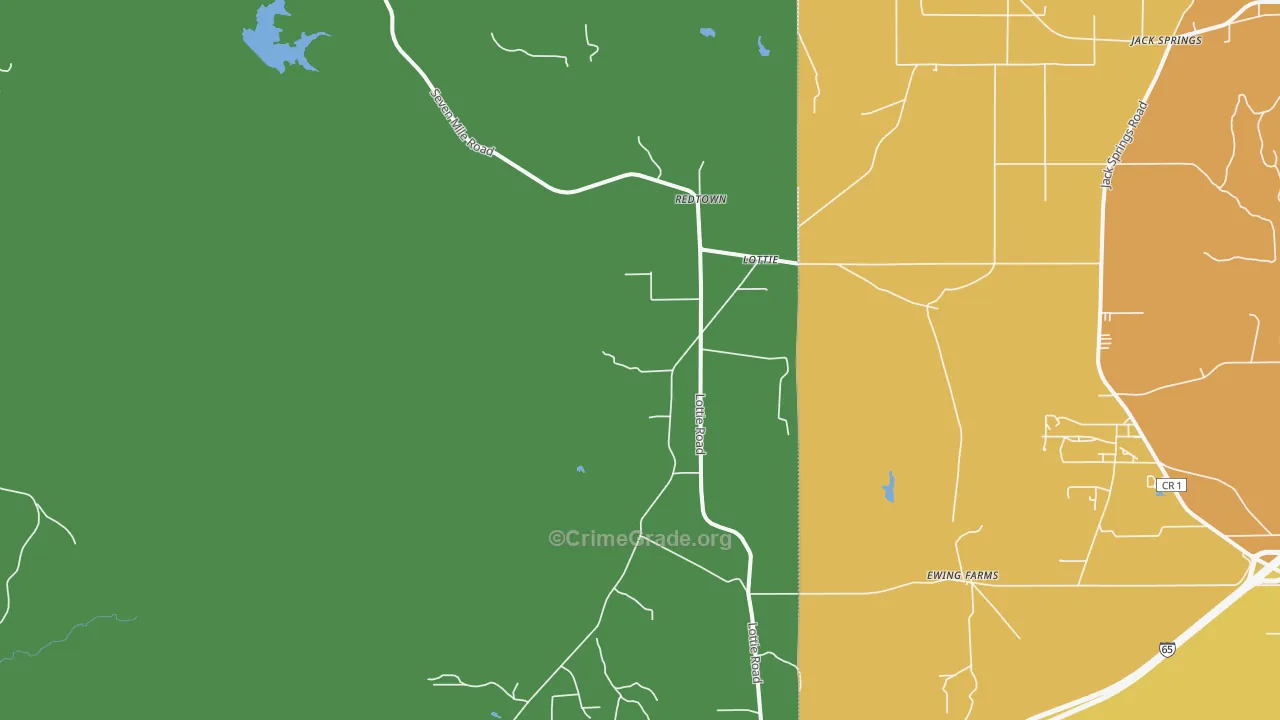 Lottie, AL Map of Assault Rates
