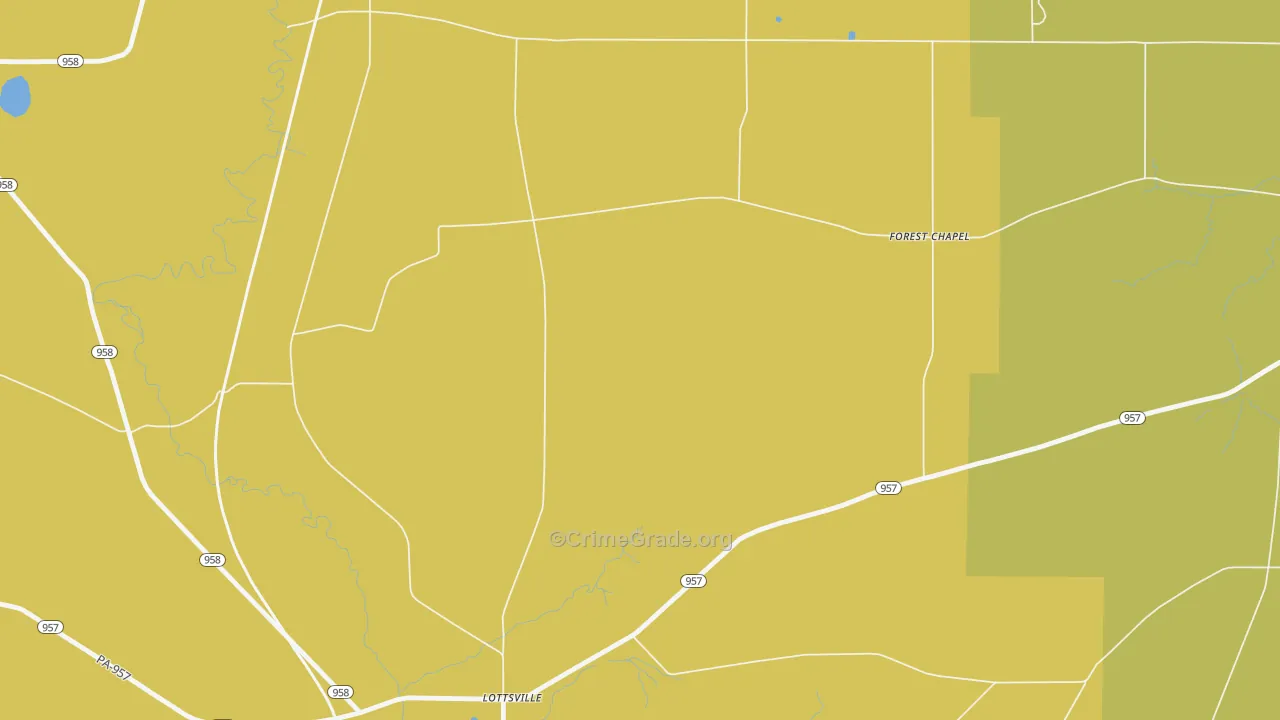 Lottsville, PA Map of Assault Rates
