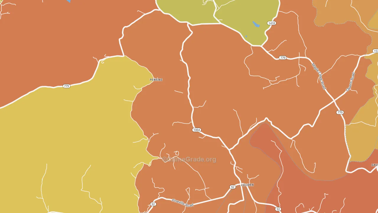 Louden, KY Map of Assault Rates