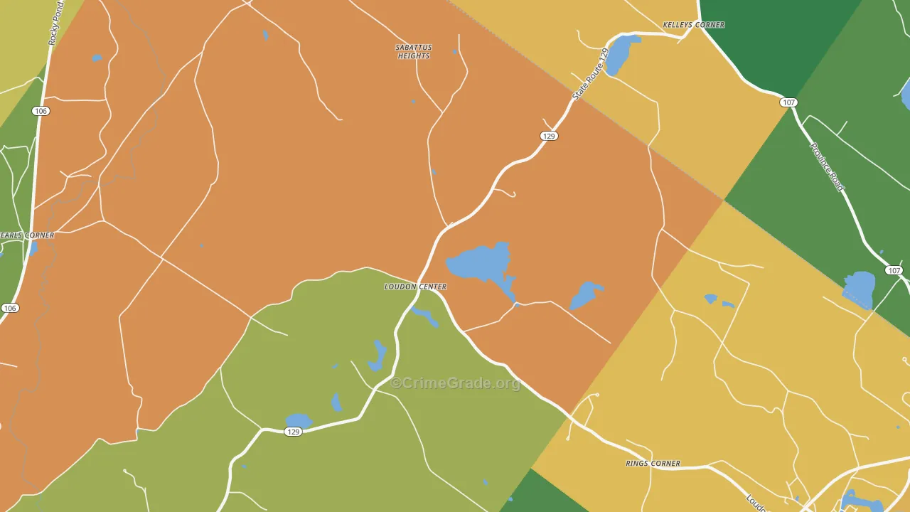 Loudon Center, NH Map of Assault Rates