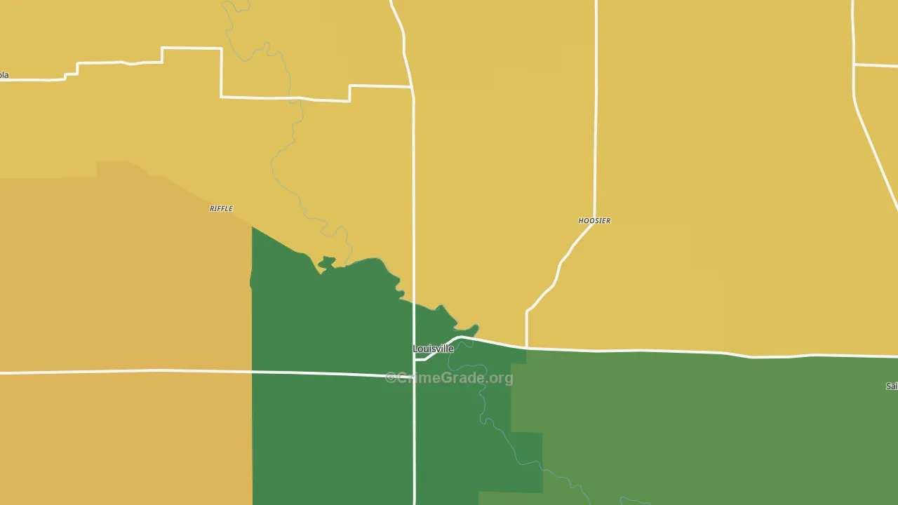 Louisville, IL Map of Assault Rates