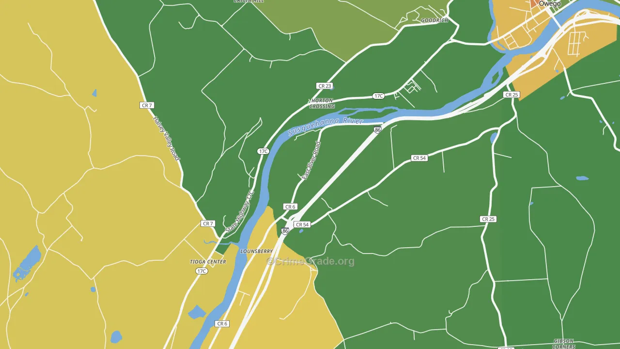 Lounsberry, NY Map of Assault Rates