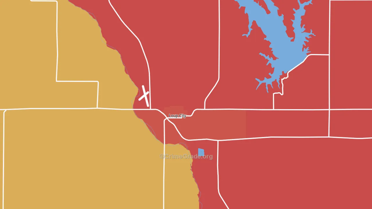 Loup City, NE Map of Assault Rates