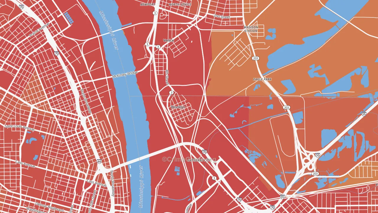 Lovejoy, IL Map of Assault Rates