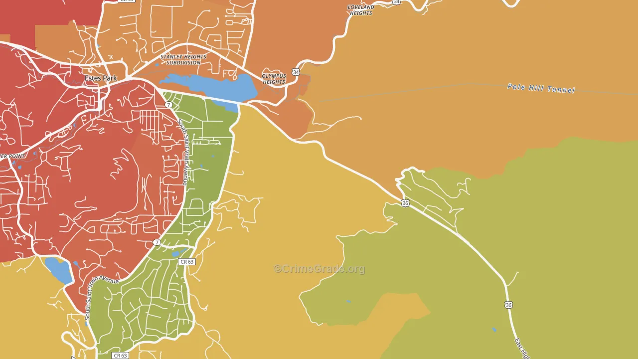 Loveland Heights, CO Map of Assault Rates