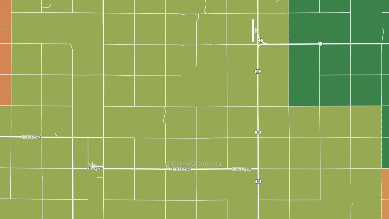 Loveland, OK Map of Assault Rates