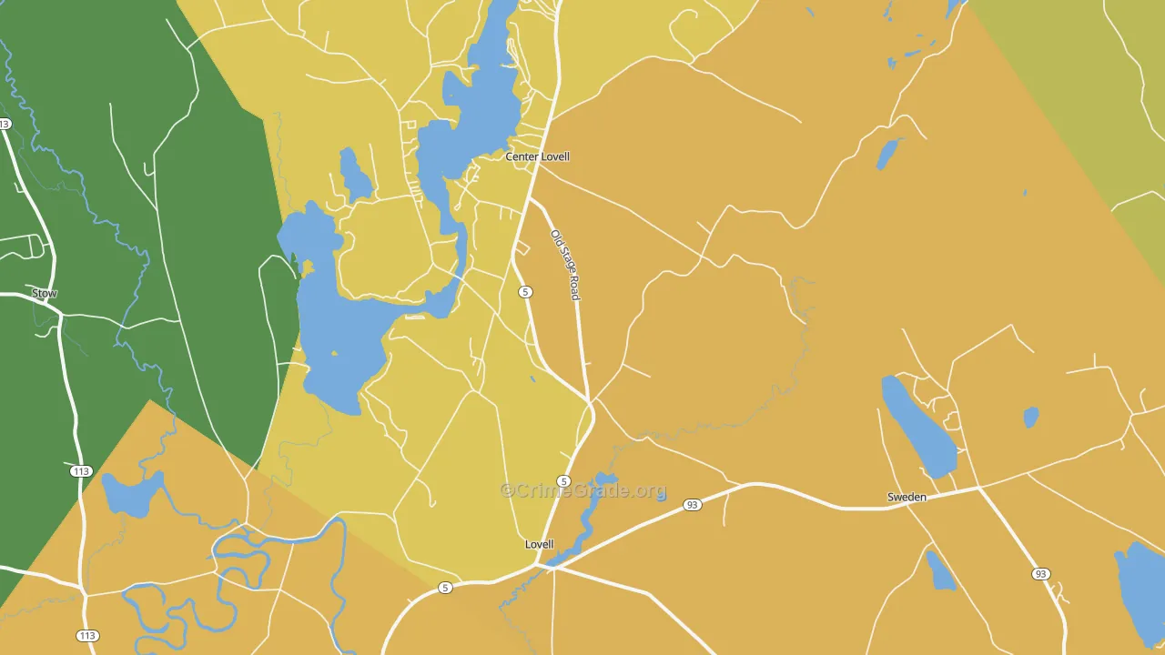 Lovell, ME Map of Assault Rates